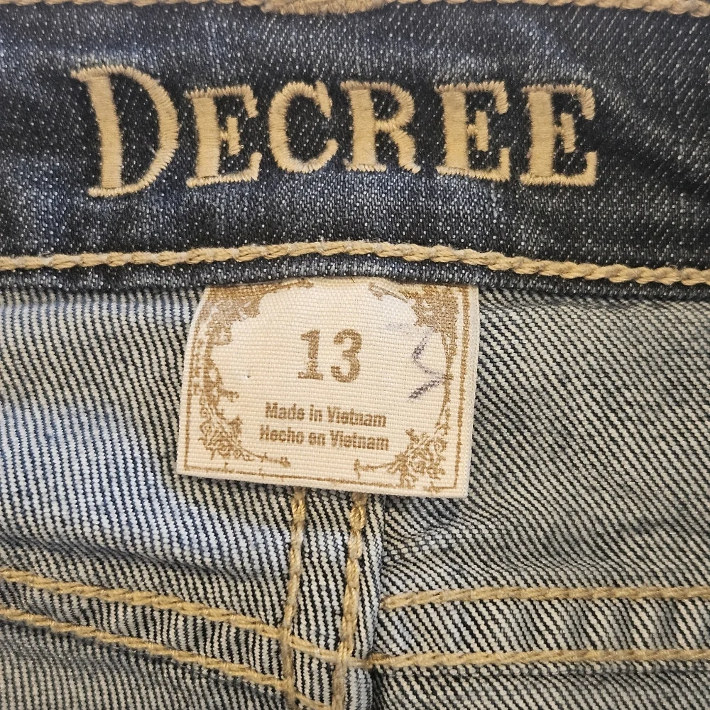 Decree Super Skinny Jeans Womens Size 13 Mid Rise Dark Wash Denim Juniors